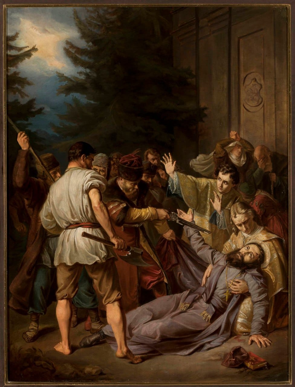 Юзеф Зіммлер. Мученицька смерть святого Йосафата Кунцевича (близько 1861)